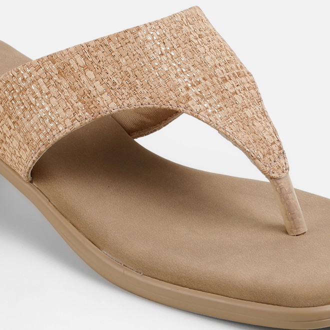 Mochi Women Beige Casual Slippers (SKU: 32-1811-20-36)