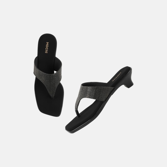 Mochi Women Black Casual Slippers (SKU: 32-1811-11-36)