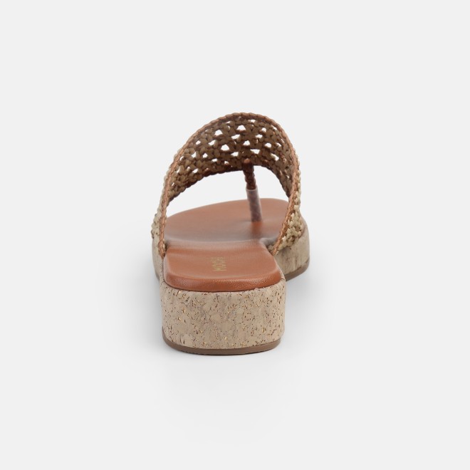 Mochi Women Tan Casual Slippers (SKU: 32-1819-23-36)