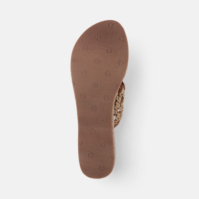 Mochi Women Tan Casual Slippers (SKU: 32-1819-23-36)