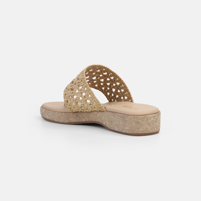 Mochi Women Beige Casual Slippers (SKU: 32-1819-20-36)