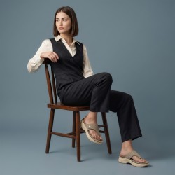 Mochi Women Beige Casual Slippers