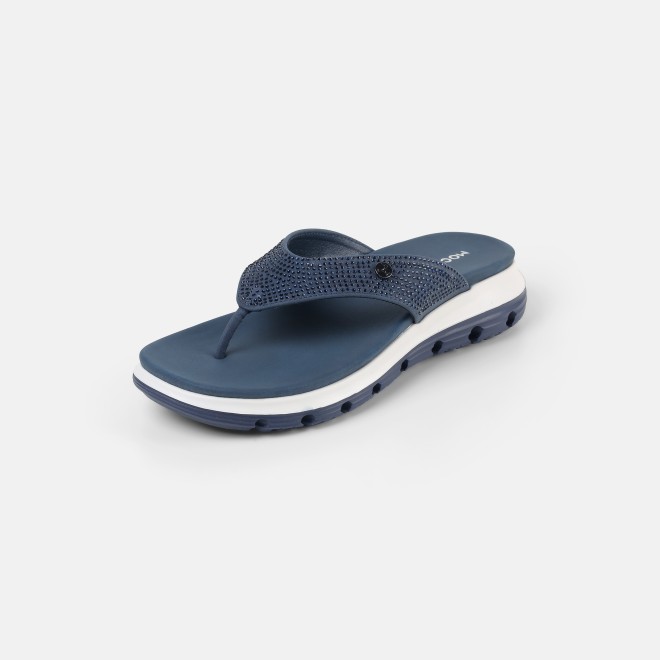 Mochi Women Blue-navy Casual Slippers (SKU: 32-1855-17-37)