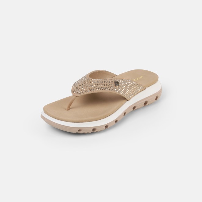 Mochi Women Beige Casual Slippers (SKU: 32-1855-20-36)