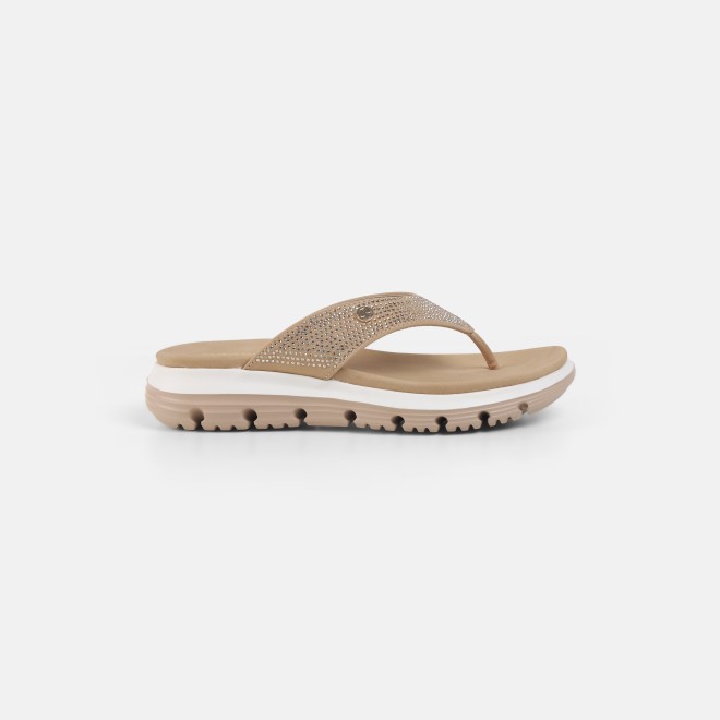 Mochi Women Beige Casual Slippers (SKU: 32-1855-20-36)