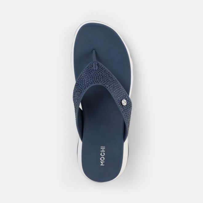 Mochi Women Blue-navy Casual Slippers (SKU: 32-1855-17-37)