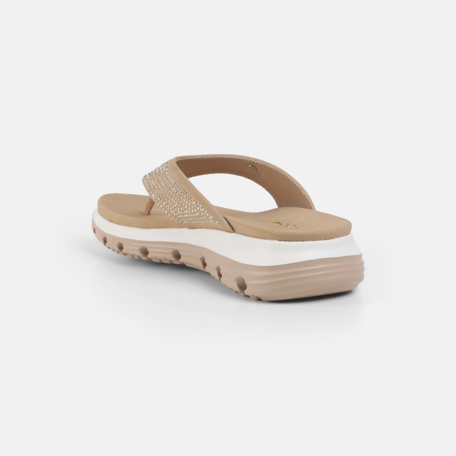 Mochi Women Beige Casual Slippers (SKU: 32-1855-20-36)