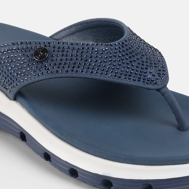 Mochi Women Blue-navy Casual Slippers (SKU: 32-1855-17-37)