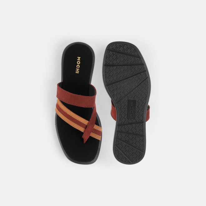 Mochi Women Tan Casual Slippers (SKU: 32-1864-23-36)