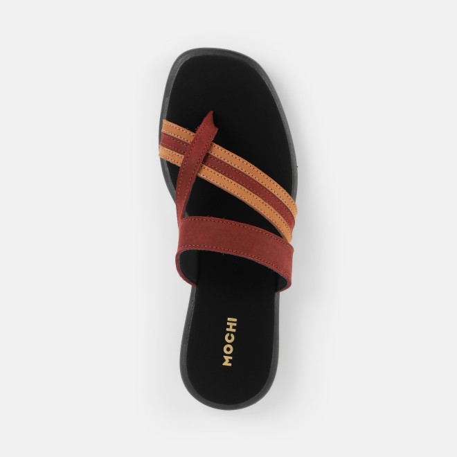 Mochi Women Tan Casual Slippers (SKU: 32-1864-23-36)