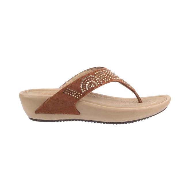 Mochi Women Tan Casual Slippers (SKU: 32-21-23-36)