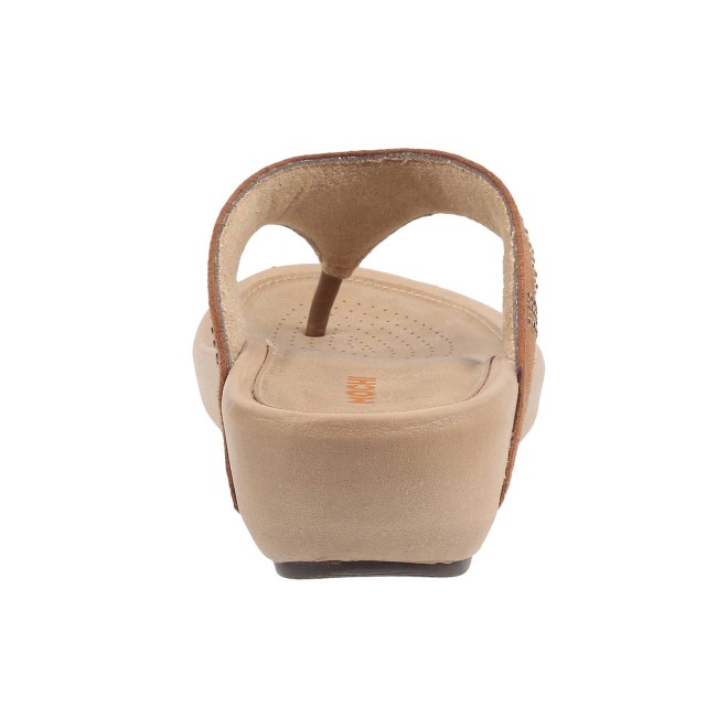 Mochi Women Tan Casual Slippers (SKU: 32-21-23-36)