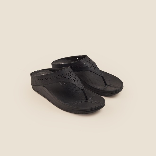 Mochi Women Black Casual Slippers (SKU: 32-24-11-36)