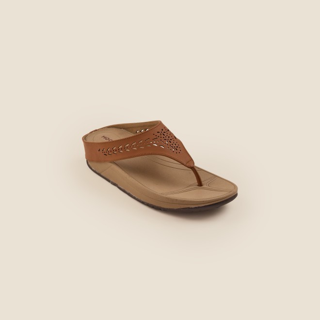 Mochi Women Tan Casual Slippers (SKU: 32-24-23-37)