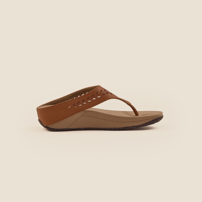 Mochi Women Tan Casual Slippers (SKU: 32-24-23-37)