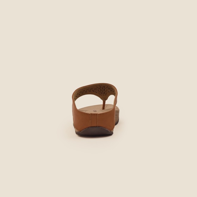 Mochi Women Tan Casual Slippers (SKU: 32-24-23-37)