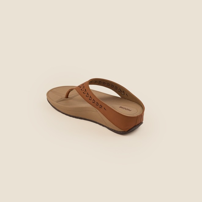 Mochi Women Tan Casual Slippers (SKU: 32-24-23-37)