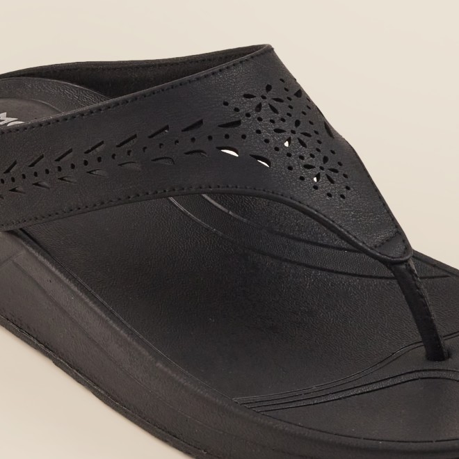 Mochi Women Black Casual Slippers (SKU: 32-24-11-36)