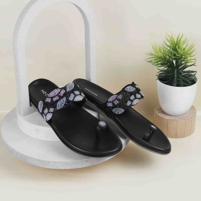 Mochi Women Black Casual Slippers (SKU: 32-275-11-36)