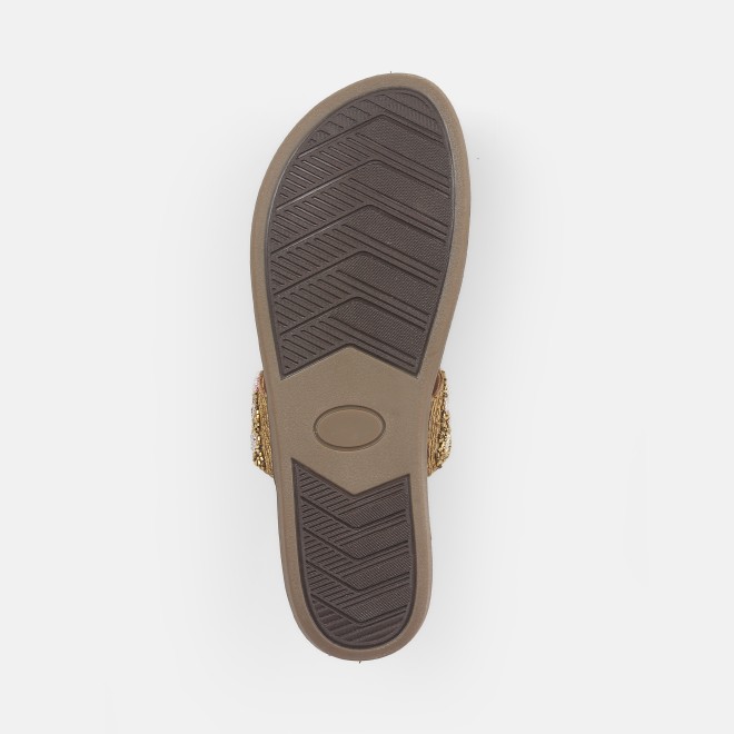 Mochi Women Tan Ethnic Slippers (SKU: 32-275-23-36)