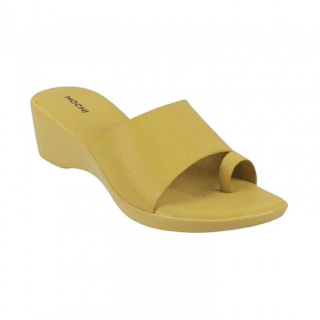 Mochi Women Yellow Casual Sandals (SKU: 32-306-33-36)