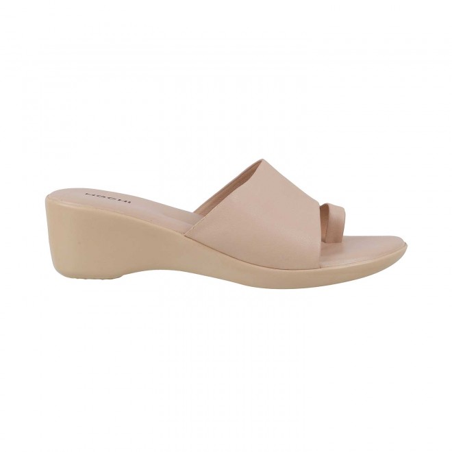 Mochi Women Beige Casual Sandals (SKU: 32-306-20-36)