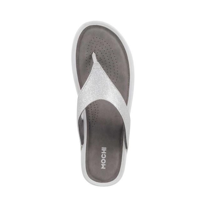Mochi Women Silver Casual Slippers (SKU: 32-32-27-36)