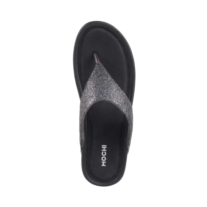 Mochi Women Gun-Metal Casual Slippers (SKU: 32-32-29-36)