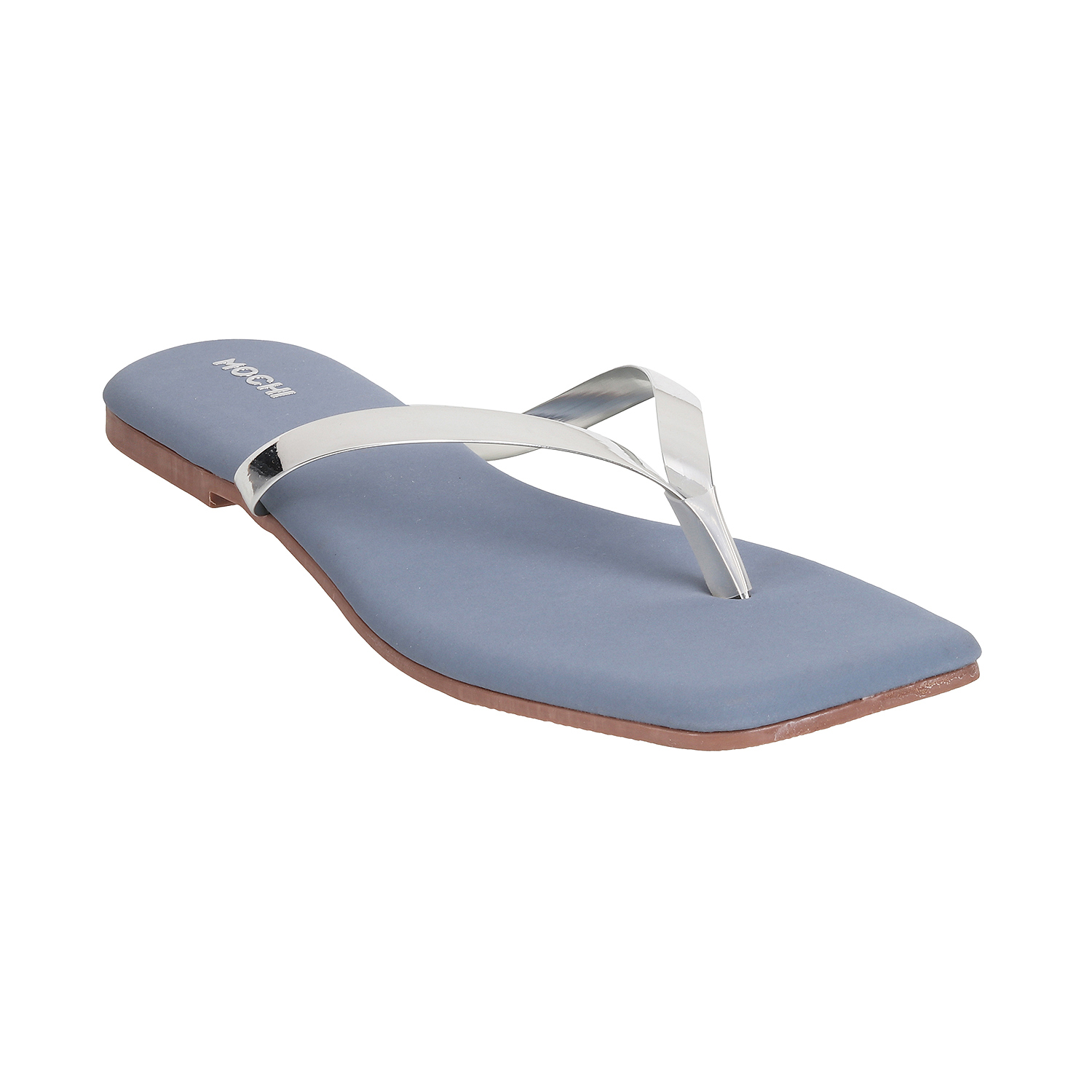 Mochi Women Silver Casual Slippers (SKU: 32-425-27-37)