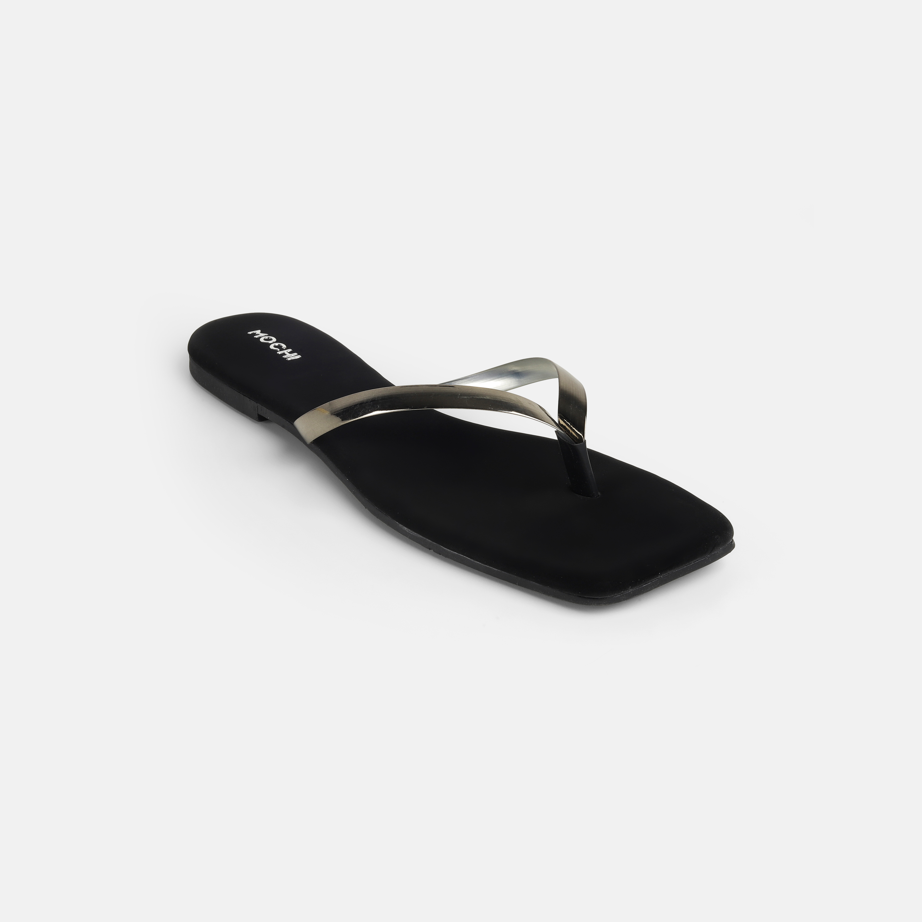 Mochi Women Gun-Metal Casual Slippers (SKU: 32-425-29-36)