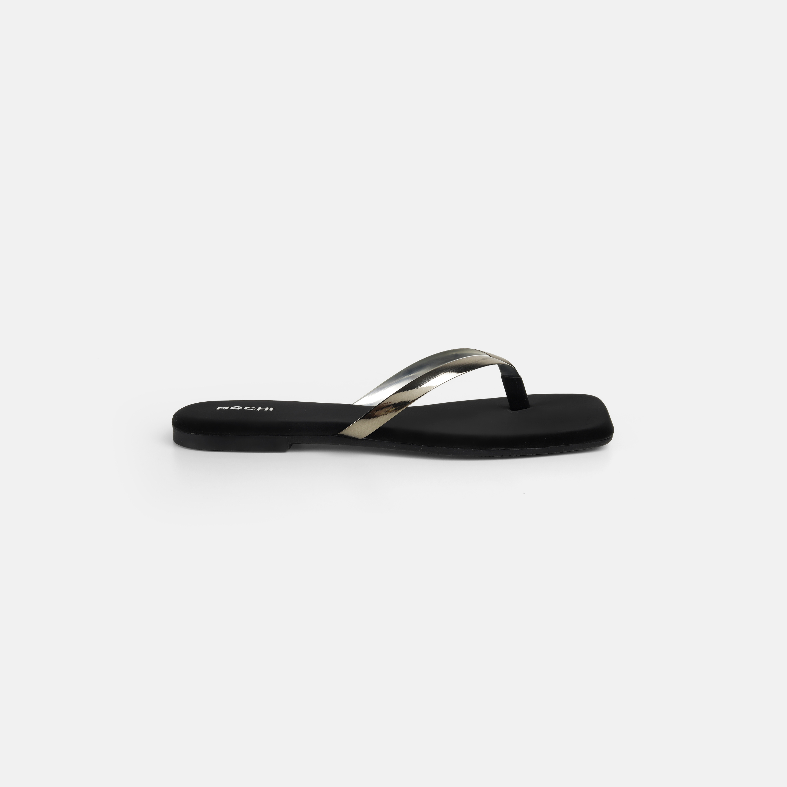 Mochi Women Gun-Metal Casual Slippers (SKU: 32-425-29-36)