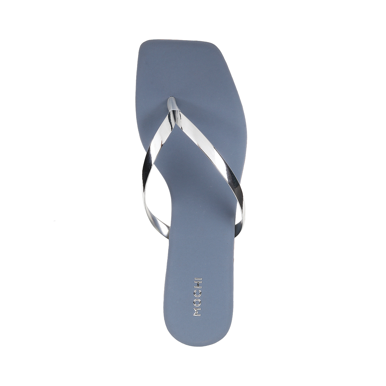 Mochi Women Silver Casual Slippers (SKU: 32-425-27-37)