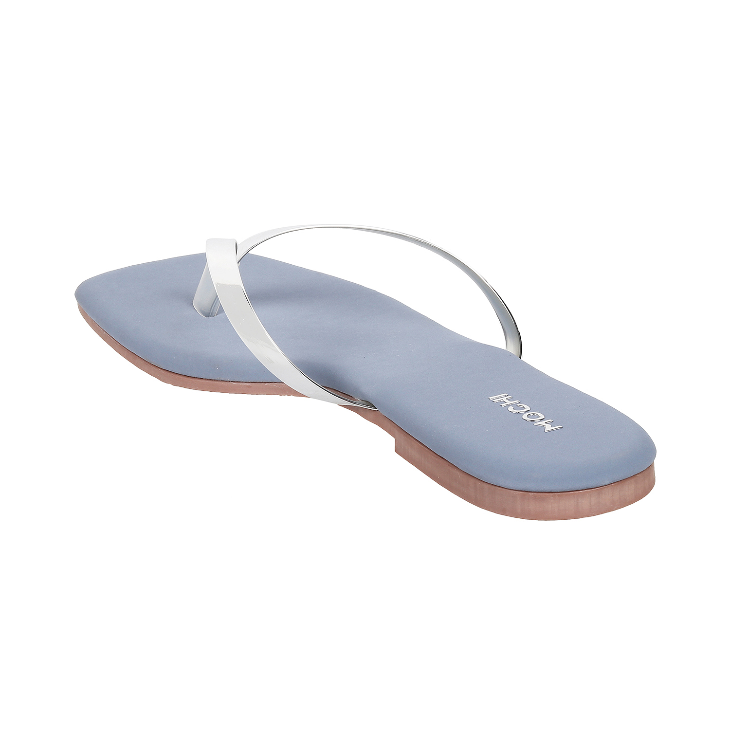 Mochi Women Silver Casual Slippers (SKU: 32-425-27-37)