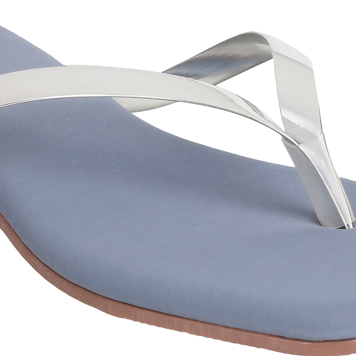 Mochi Women Silver Casual Slippers (SKU: 32-425-27-37)