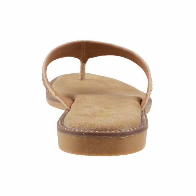 Mochi Women Beige Casual Slippers (SKU: 32-503-20-36)