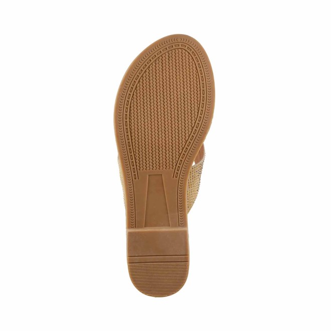 Mochi Women Beige Casual Slippers (SKU: 32-503-20-36)