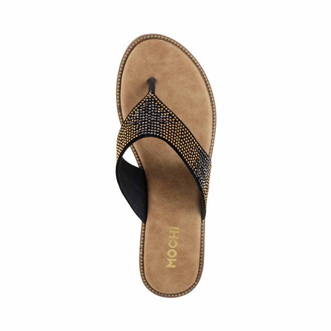 Mochi Women Black Casual Slippers (SKU: 32-503-11-36)