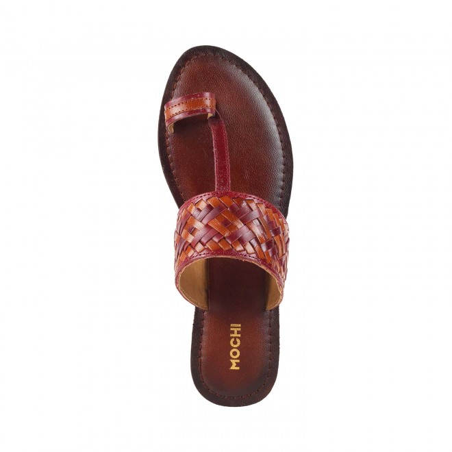 Mochi Women Tan Casual Slippers (SKU: 32-555-23-36)