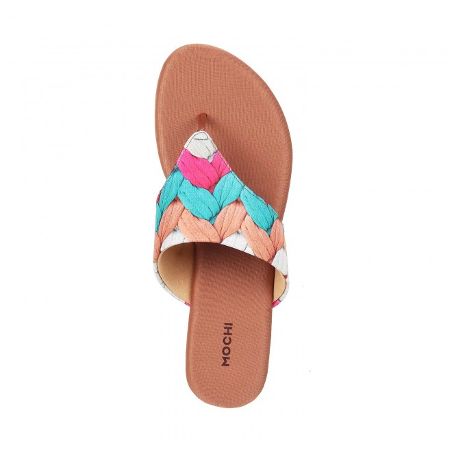Mochi Women Beige Casual Sandals (SKU: 32-569-20-36)