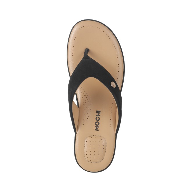 Mochi Women Black Casual Slip Ons (SKU: 32-608-11-36)
