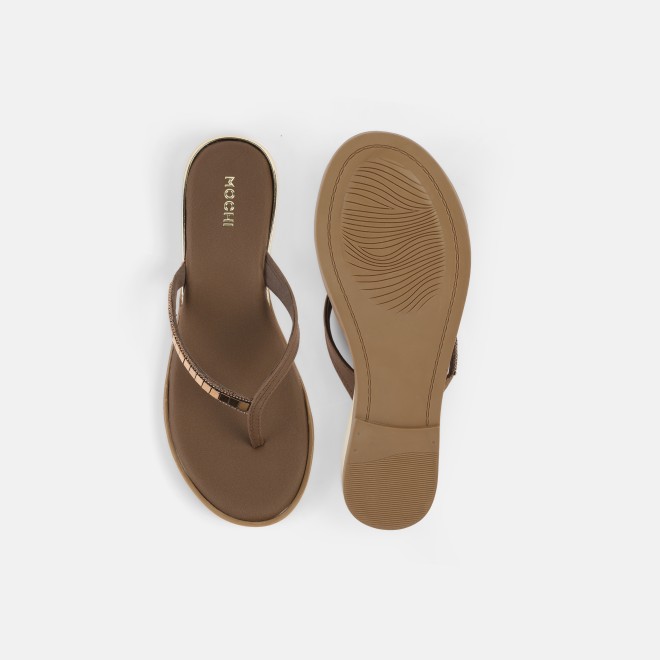 Mochi Women Brown Casual Slippers (SKU: 32-611L-12-42)