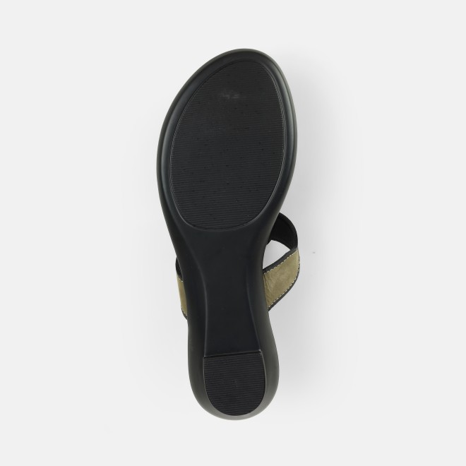 Mochi Women Olive Casual Slippers (SKU: 32-612L-49-42)