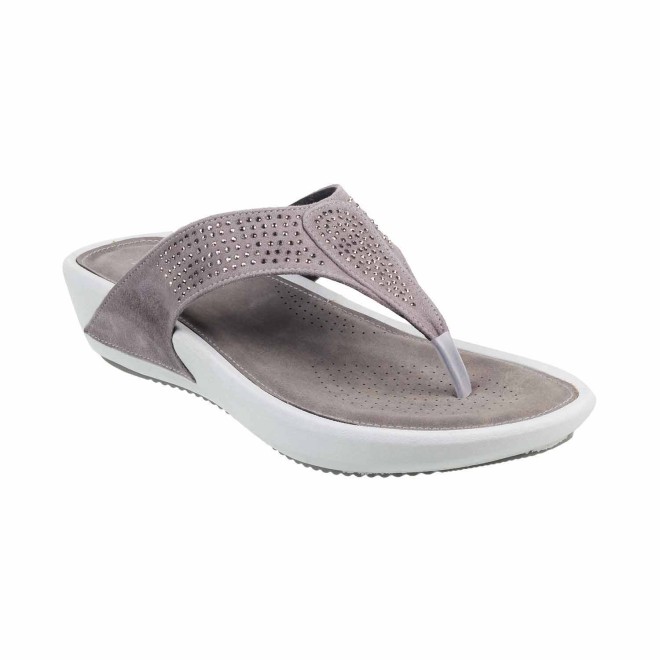 Mochi Women Grey Casual Slippers (SKU: 32-632-14-36)