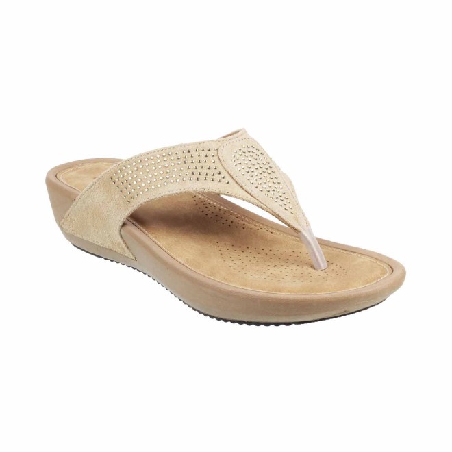 Mochi Women Beige Casual Slippers (SKU: 32-632-20-36)