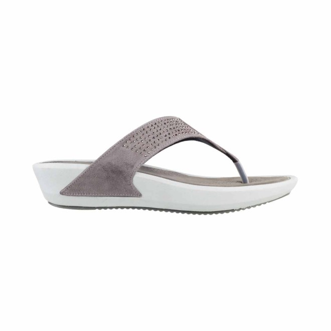 Mochi Women Grey Casual Slippers (SKU: 32-632-14-36)