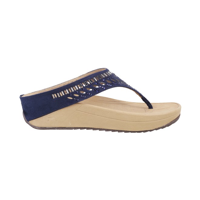 Mochi Women Blue Casual Slippers (SKU: 32-676-45-37)