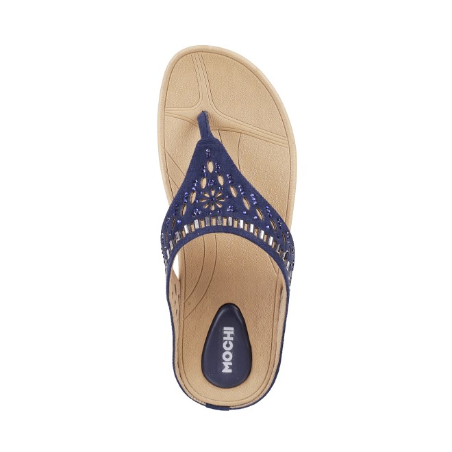 Mochi Women Blue Casual Slippers (SKU: 32-676-45-37)