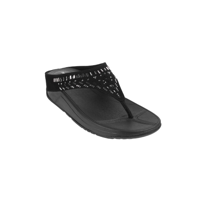 Mochi Women Black Casual Slippers