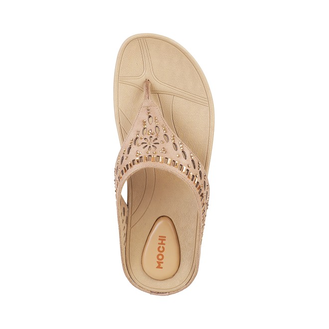 Mochi Women Rose-gold Casual Slippers (SKU: 32-676L-22-43)