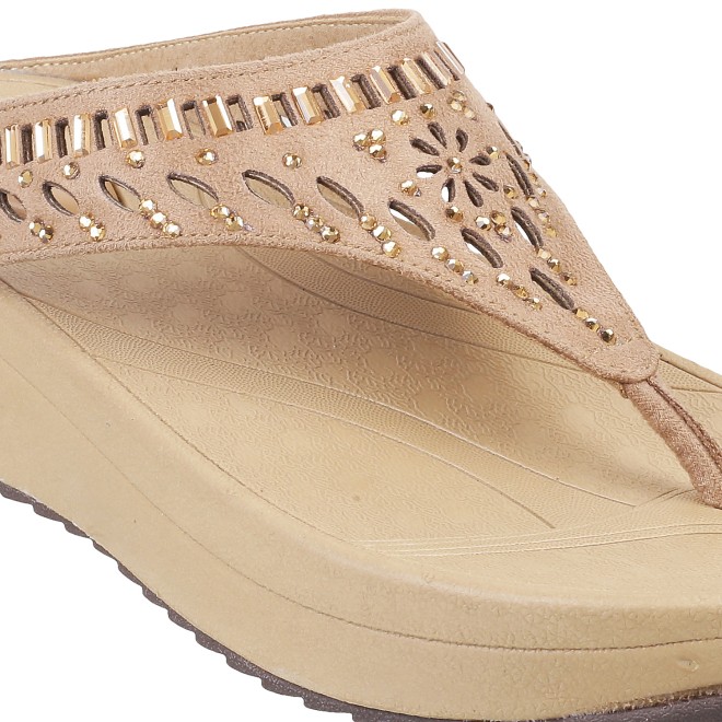 Mochi Women Rose-gold Casual Slippers (SKU: 32-676L-22-43)